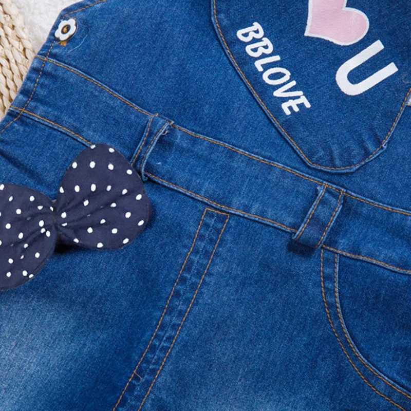 IENENS childrens jumpsuit baby girl clothing Trouser childrens girl pants denim jeans Overalls Dungarees W241227