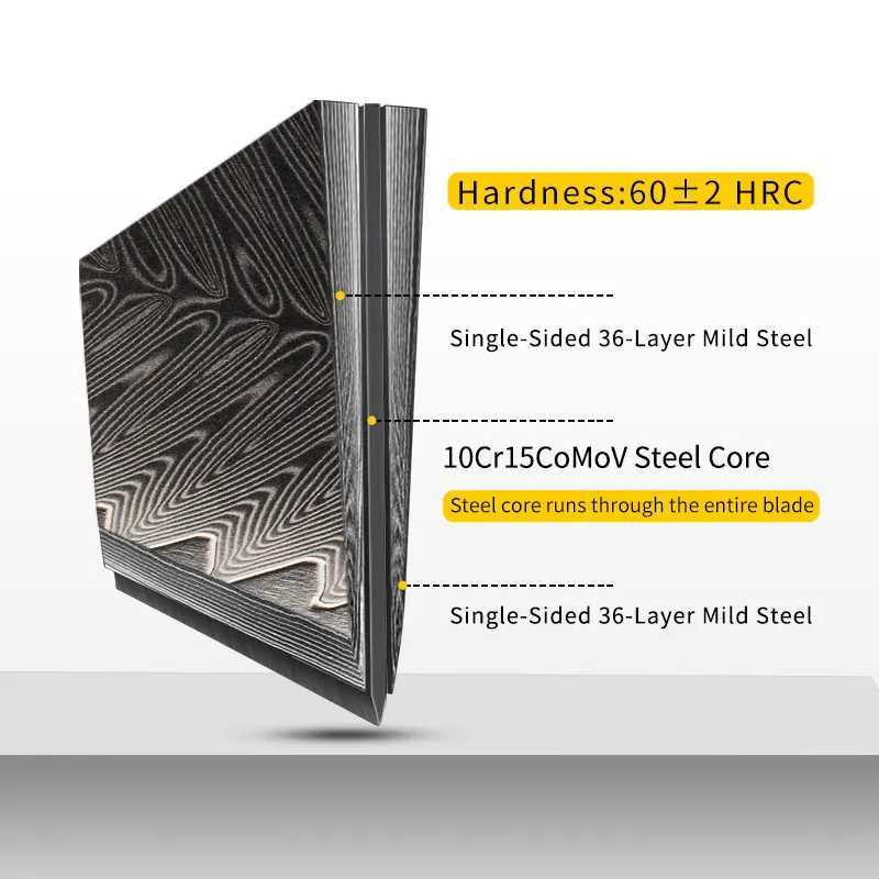 YARENH Kitchen Knife 73 Layers Japanese Damascus Stainless Steel Utility Paring Boning Cleaver Slicing Chef Knives Santoku Knife Y241227