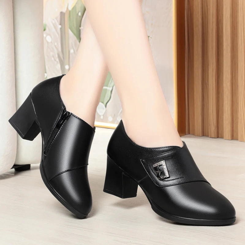 AIYUQI Dress Shoes Women Genuine Leather Spring Shoes Women Large Size Fashion Women's Office Shoes