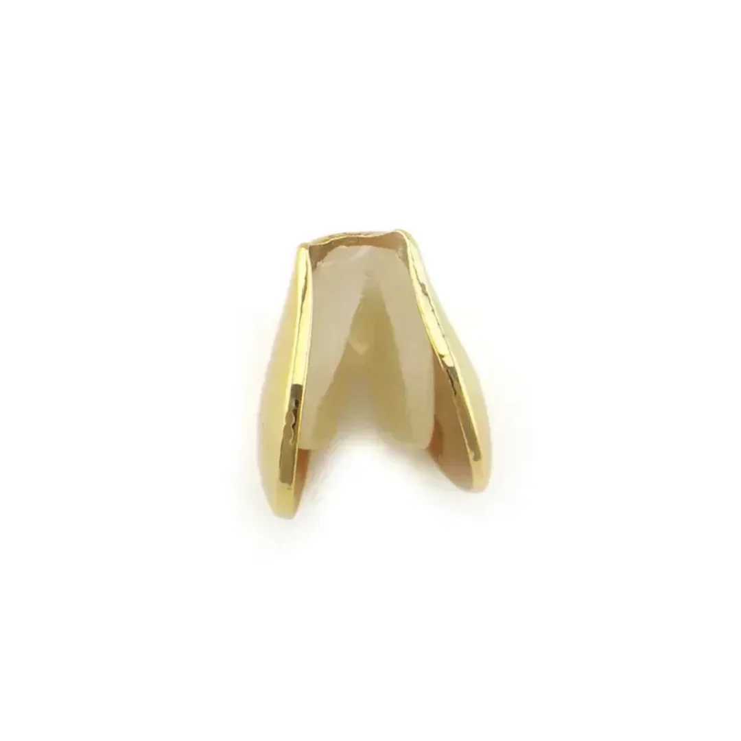 Gold-Plated Hip Hop with Golden Teeth Grills - Perfect Halloween Accord for Men Women! W241227