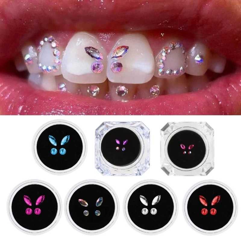 Beauty Diamond Teeth Decoration Reflective Teeth Gemstone Female Teen Teeth Decoration C1FC W241227