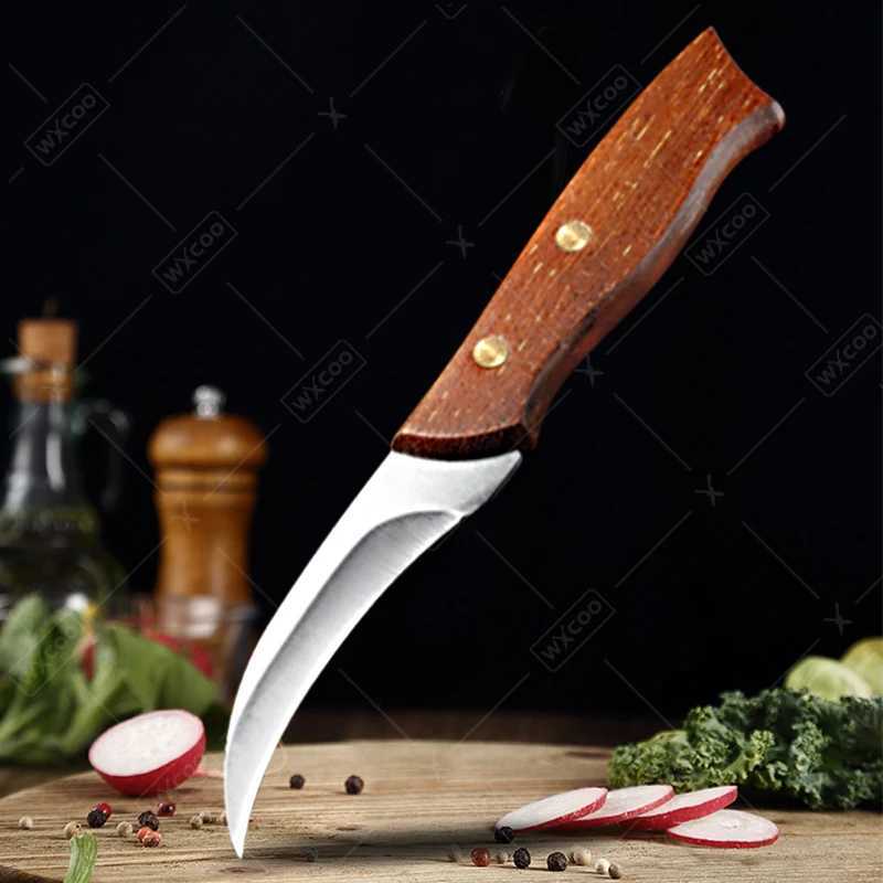 WXCOO Professional Kitchen Knives Stainless Steel Steak Utility Paring Knives Forged Boning Knife BBQ Tool Meat Cleaver Cookware Y241227