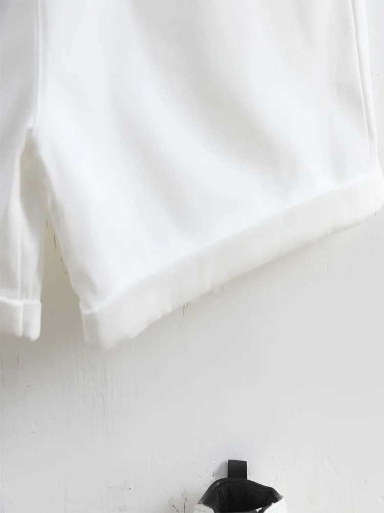 Boys2024 new fashion casual all-match summer simple white shorts W241227