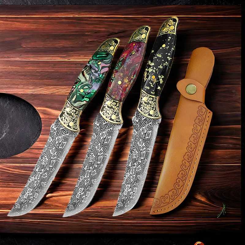 Stainless steel kitchen knife chefs knife cutter utility knife barbecue steak knife Y241227