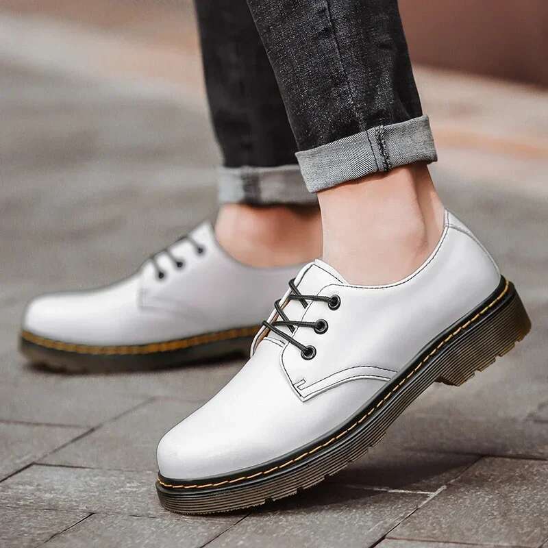 British Style Outdoor Brand Thick Bottom Oxford Lace Up Safety Beef Tendon Outsole Work Shoes Casual