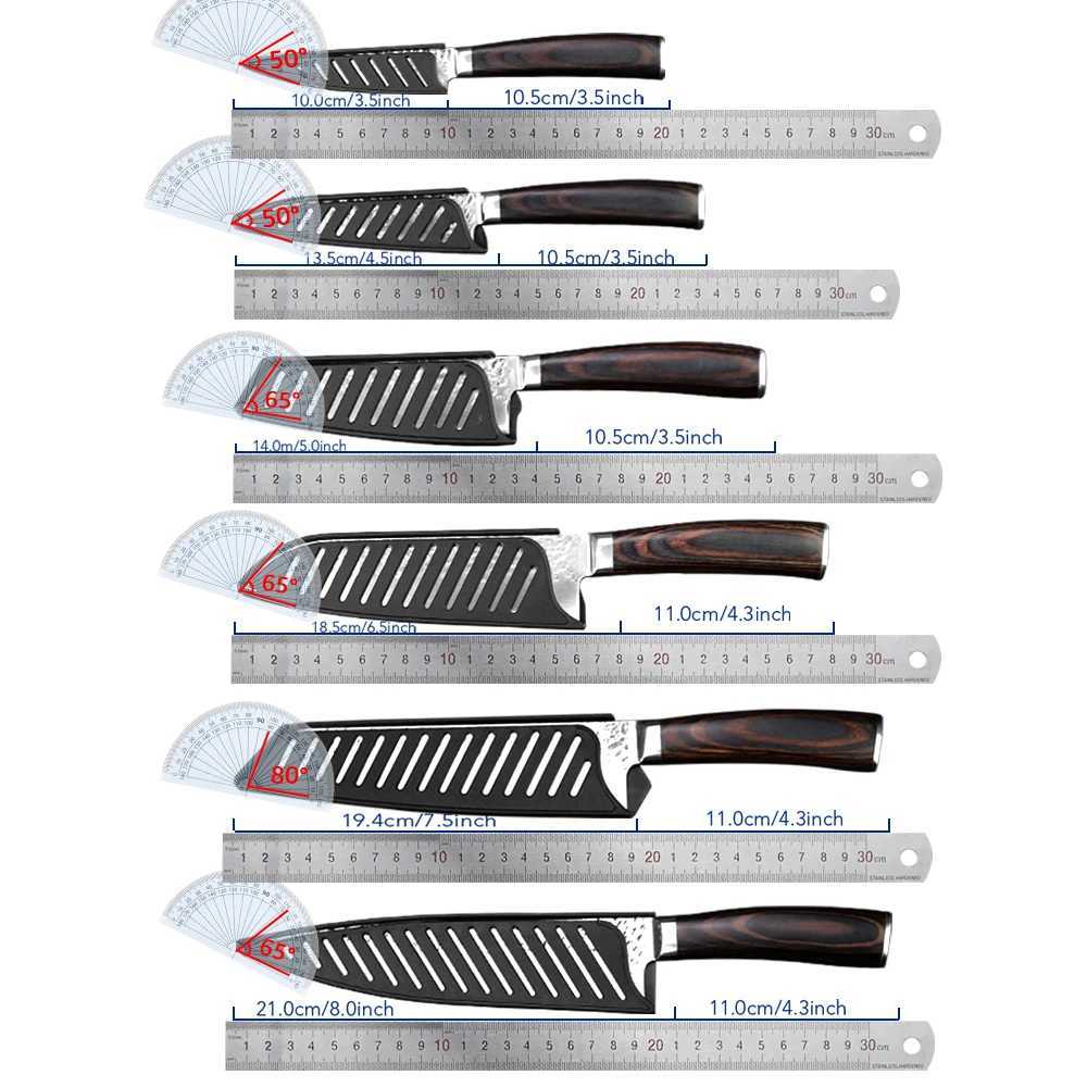 Kitchen Chef Knife Set 7-inch High Carbon Stainless Steel 7CR17 440c Meat and Fish Practical Kitchen Knife Y241227