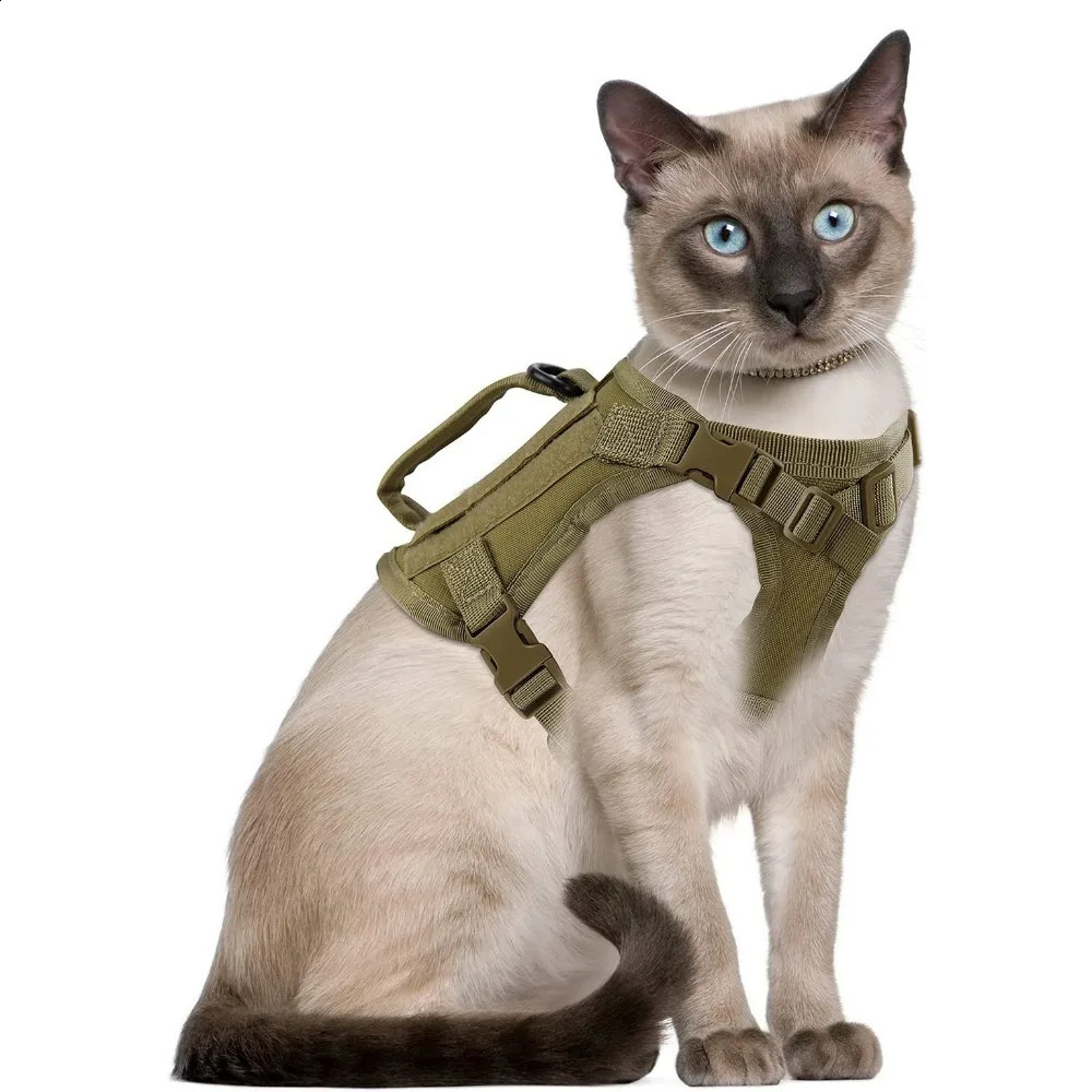 Cat Cloth Tactical Harness for Walking Escape Proof Walking Breathable Mesh Pet Clothes for Large Kitten Cats Small Dog 241225