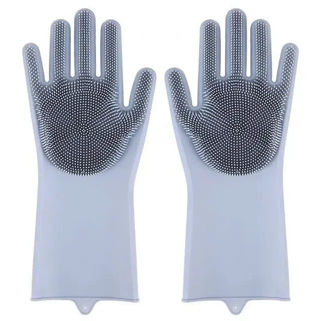 Pet Grooming Cleaning Gloves Dog Cat Bathing Shampoo Glove Scrubber Magic Dishwashing Cleanner Sponge Silicon Hair Removal Glove