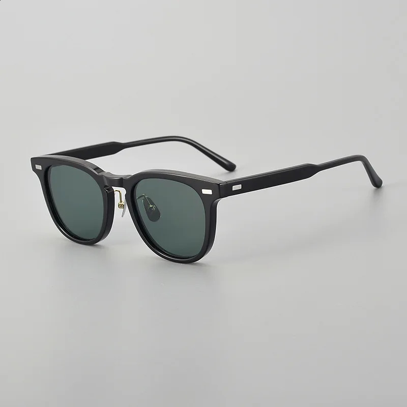 Japanese handmade acetate polarized sunglasses mens retro square sunglasses fashionable outdoor driving fishing sunglasses 241225