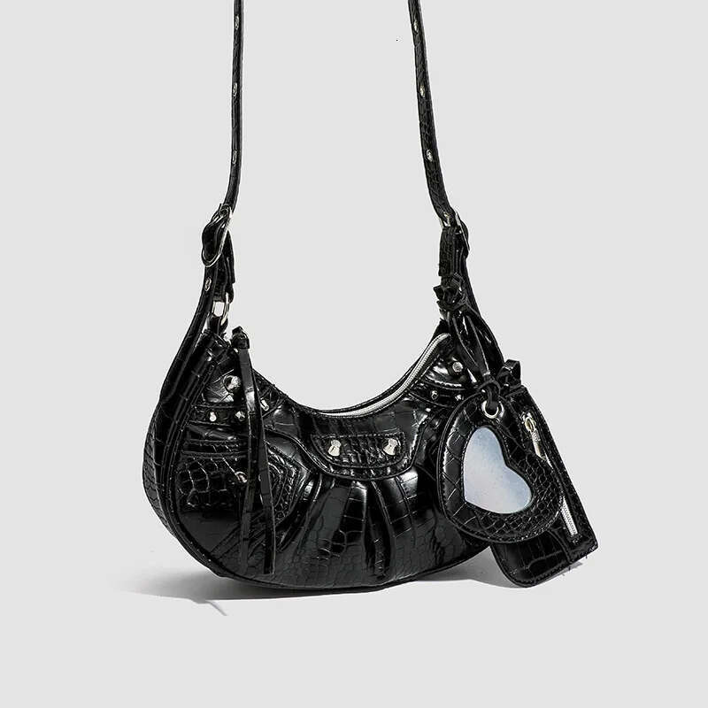 Women's Bags Design Rivet Y2k Style Underarm Versatile 3-In-1 Portable One Shoulder Crossbody Crescent Bag, Women Handbags Momei