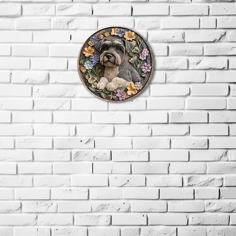 Customizable Circular Aluminum Pet Memorial Painting - Premium Quality Pet Ornaments & Souvenir Tombstones