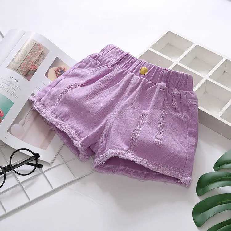 100-150cm summer girls casual shorts and childrens clothing W241227