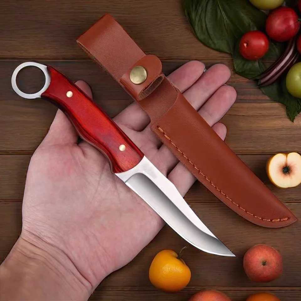 1 piece stainless steel knife fruit knife kitchen tools kitchen supplies for his use outdoor camping fishing Y241227