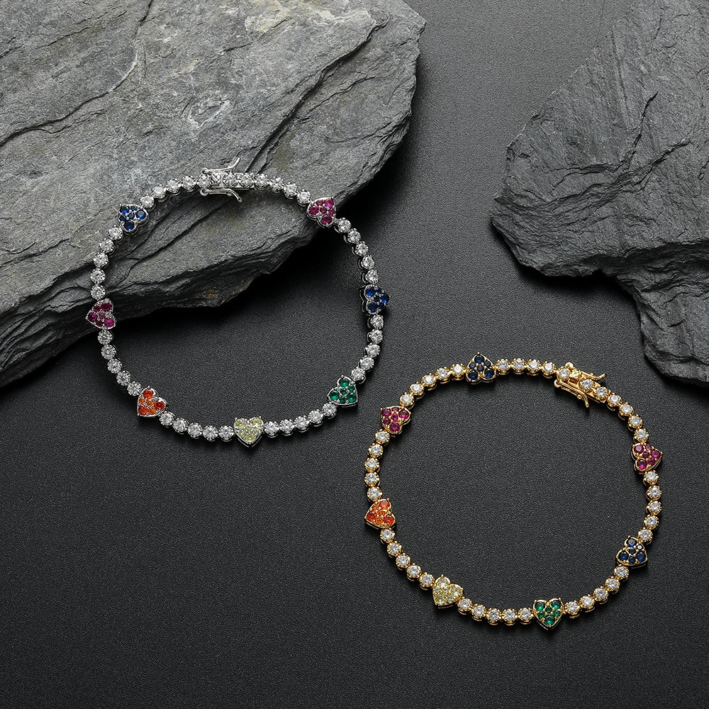 Multicolor Stone Bracelet Women CZ Tennis Chain Bracelet Fashion Jewelry BB141 241227