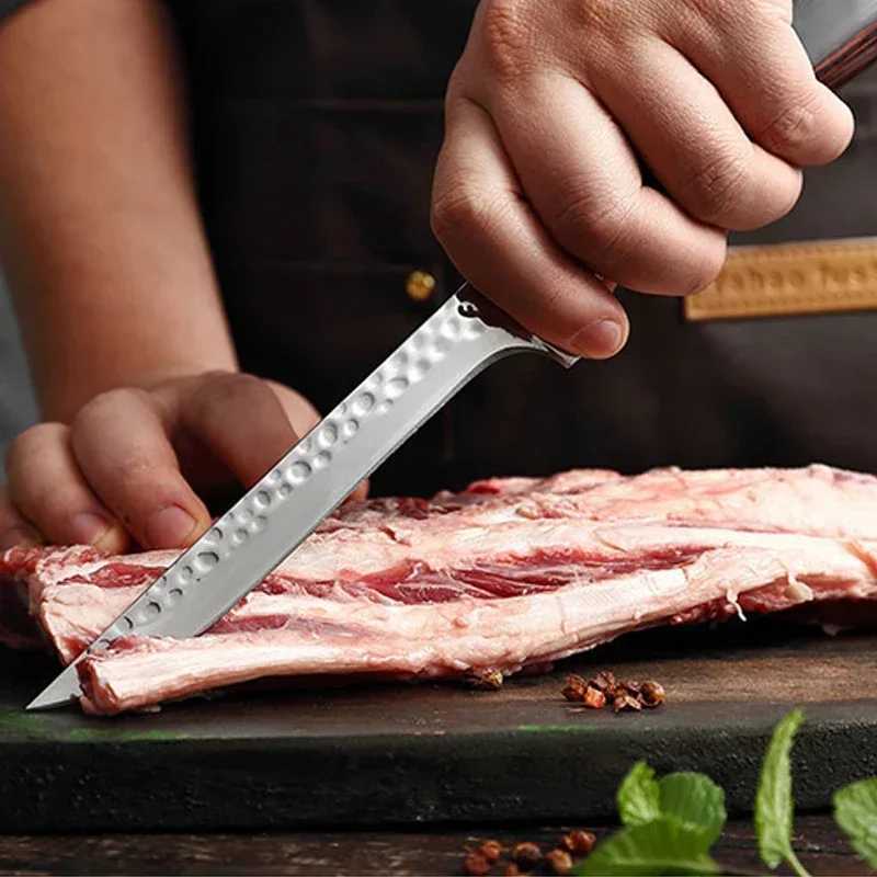 Meat Cleaver Japanese Kitchen Knife Forged Deboning Slicing Chef Fillet Knife Sls Cutting Fish Fruit Boning Knives Y241227