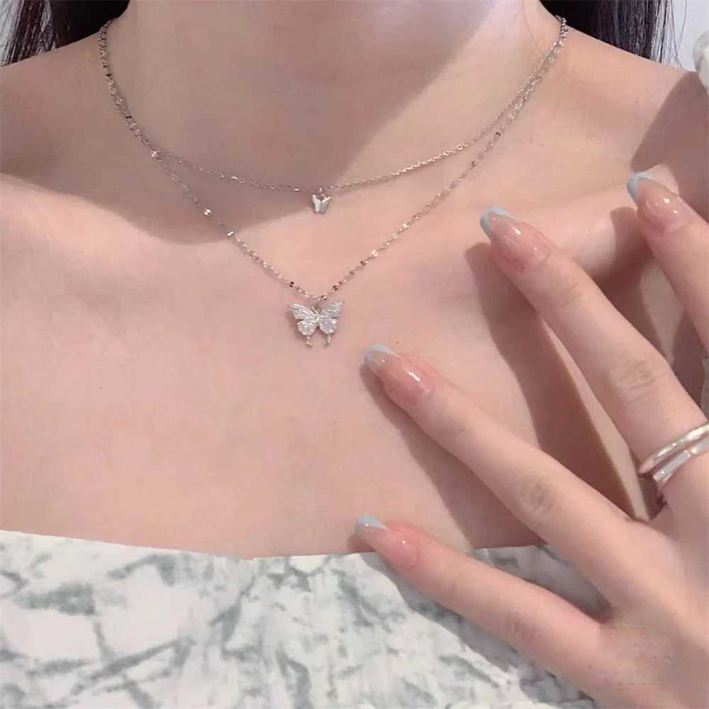 Clavicle Chain Elegant Fashion Fashionable Sparkling Pendant Necklace Niche Neck Accories There Must Be NecklaceXJ241227