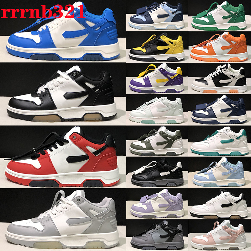 Luxury Fashion Out Of Office Sneakers Casual shoe Mens Trainers Womens Grey White Walking Black Navy Blue Beige Plate-forme Vintage Distressed Designer shoes