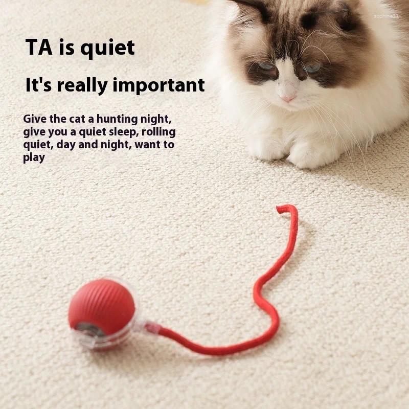 Update Rechargeable Cat Toys Interactive Smart Pet Interaction Automatic Rolling Ball Toy Accessories For Cats Electric Dog Things