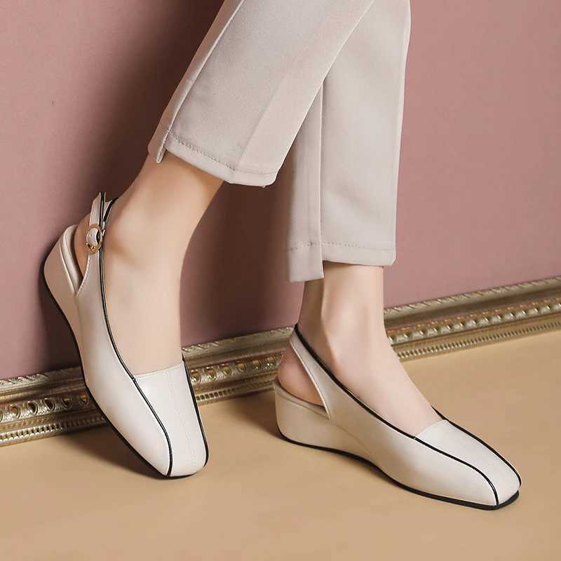 High Quality Size 35-41 Genuine Leather Women Shoes High Quality Oxfords brand Slip on Casual Shoes Wild Driving Sandals for Women T241227