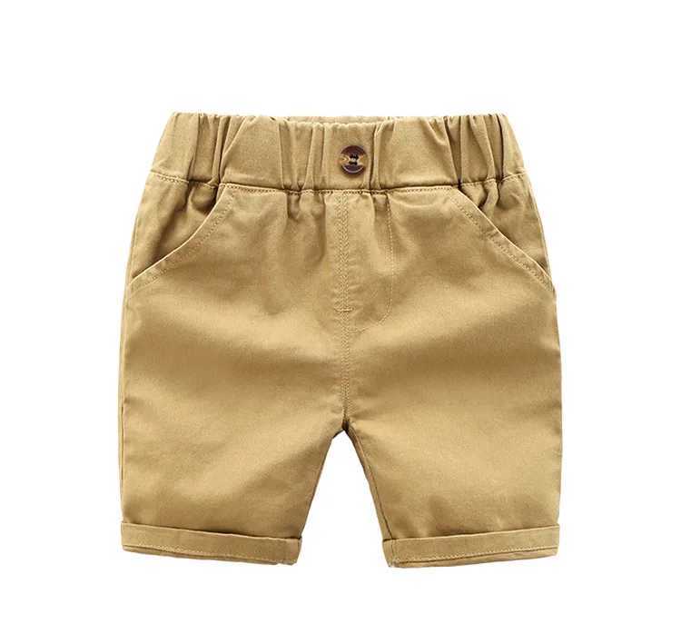 2024 Little Boys Fashion Shorts Casual Clothing 1-6 Year Old Children Summer Elastic Waist Trouser Knee Length Pants Cool Kids Britches W241227