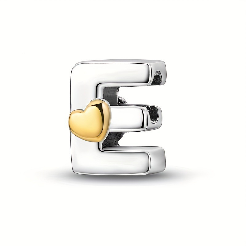 Silver Letter A-Z Alphabet Charm Name Beads Fit Original Pandora Bracelets Charms for Women DIY Pendant Making Jewelry