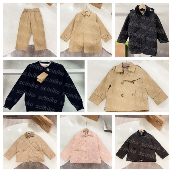 Luxury High Quality Baby Kids Designer Cotton Jacket Coats Pants Warm Windproof Jacket Girls Boys Children's clothing Size 100cm-160cm