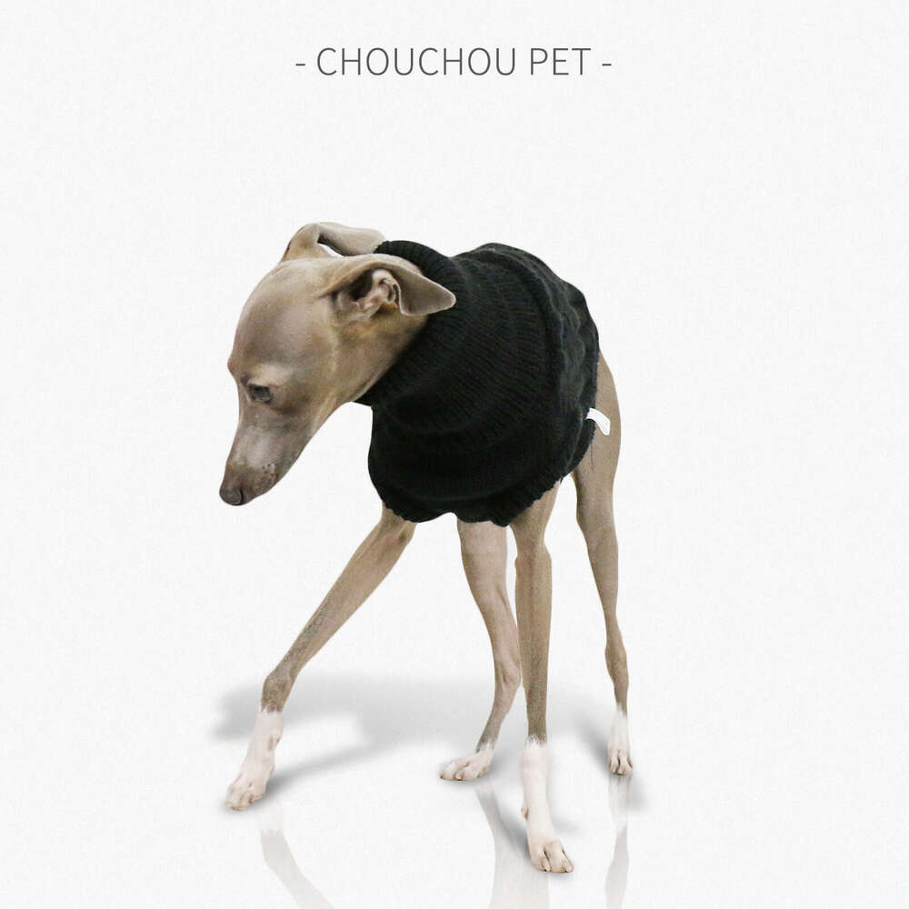 Italian greyhound spring woolen elastic, soft, breathable and comfortable whippet vest, high collar dog clothes