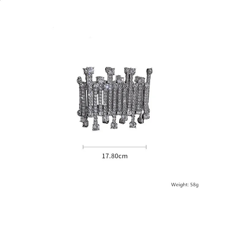 FYUAN Fashion Geometric Zircon Crystal Bracelet For Women Adjustable Elasticity Bracelets Party Jewelry Gifts 241227