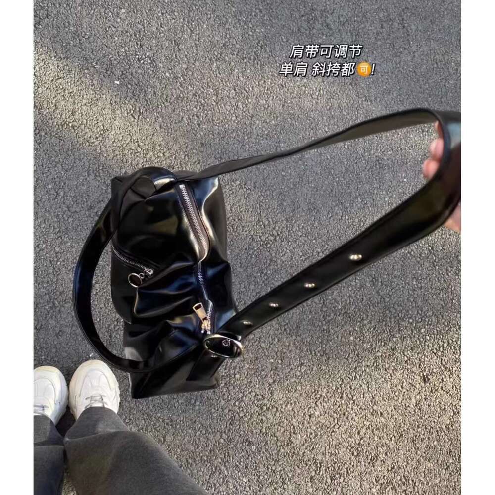 Y2k Spicy Girl Soft Leather Texture Tote Trendy Fashion Cross Shoulder Casual Large Capacity Bag for Women