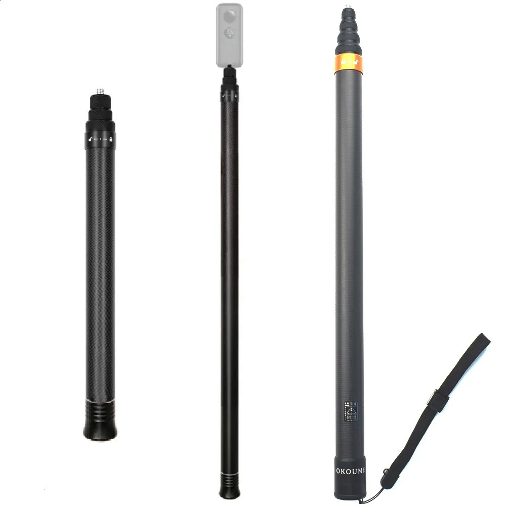 290cm Carbon Fiber Invisible Extended Edition Selfie Stick For Insta360 X4 X3 ONE RS Accessories Insta 360 241217
