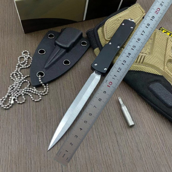 New Arrival Venom Tactical Knife D2 Satin Blade Aviation Aluminum Handle Outdoor Camping Hiking Survival Knives with Kydex