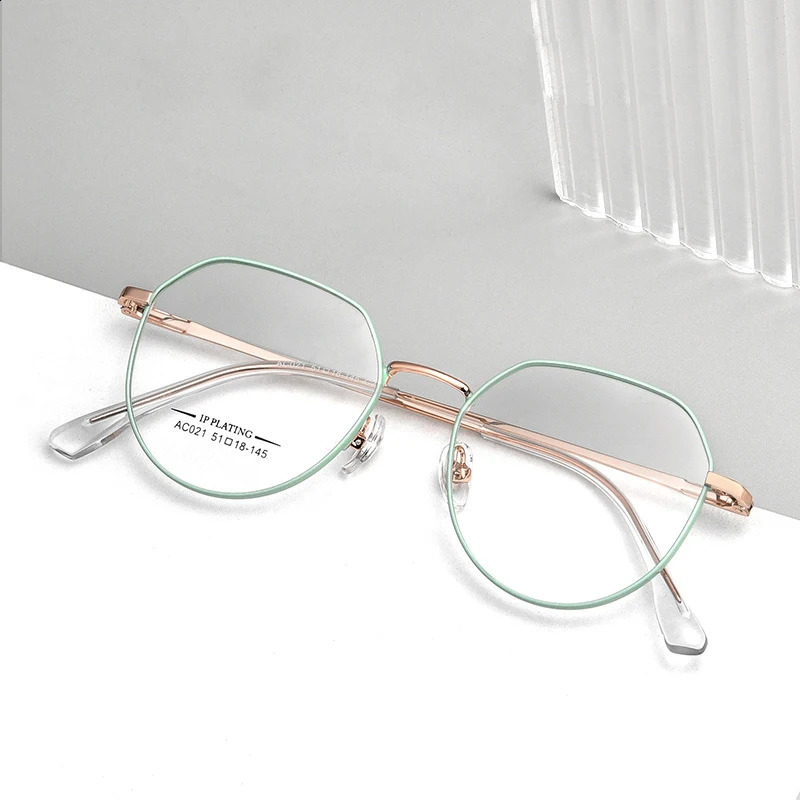 KatKani Fashion Ultra-light Retro Polygonal Eyewear Men Trendy Small Face Optical Prescription Eyeglasses Frame Women 241227