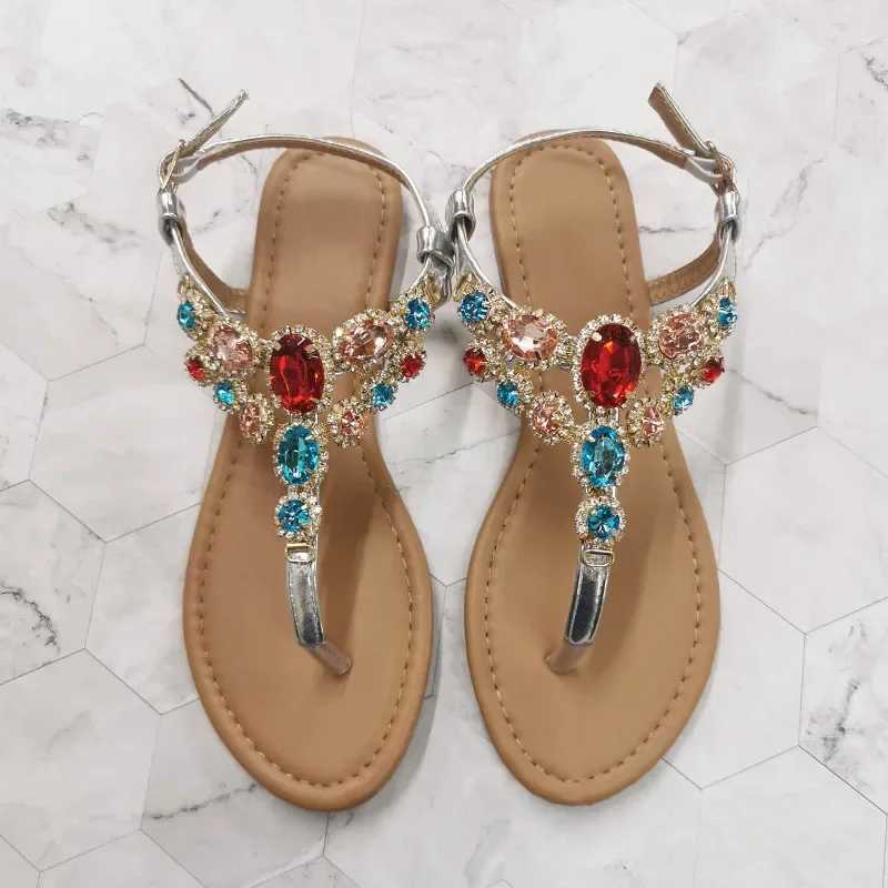 High Quality Summer Fashion Women Sandals Rhinestone Decoration Simple and Comfortable Casual Woman Shoes Womens Sandals T241227