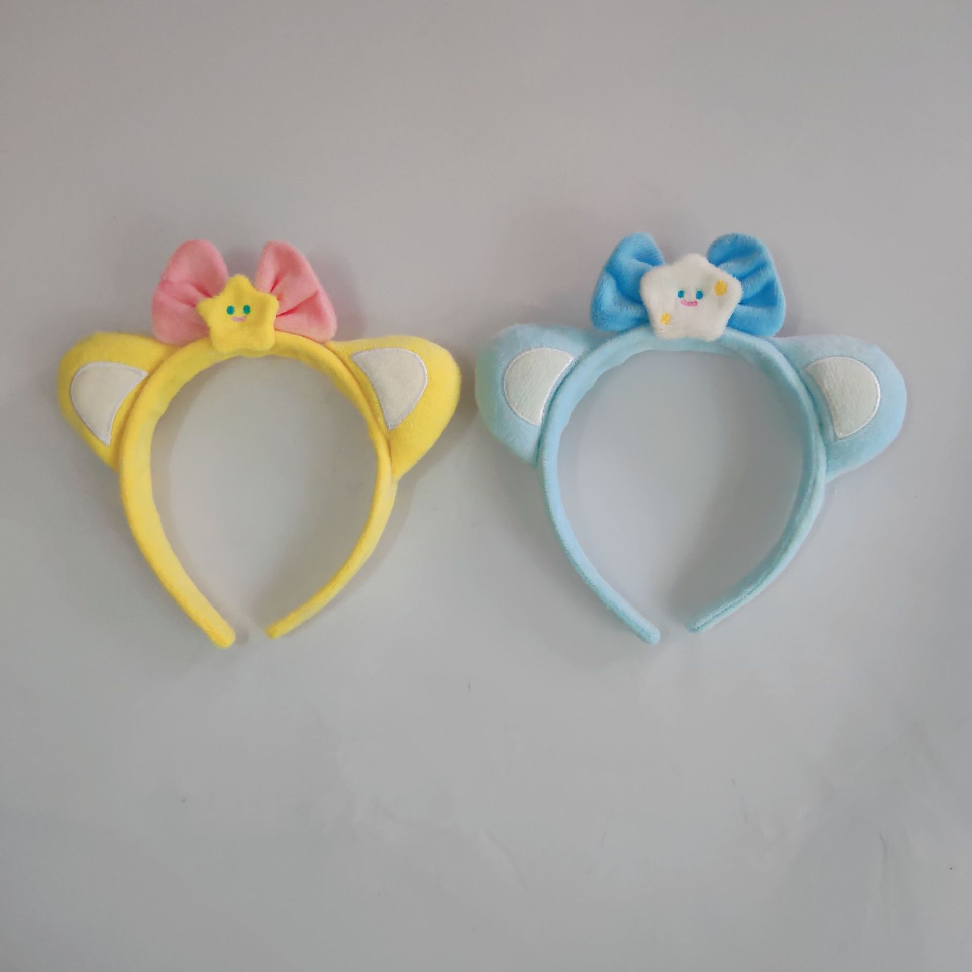 New Cute Cartoon Plush Star Hair Band Net Red Korean Shampoo Hair Band Girl Heart facial mask Hair Trim Hair Clip