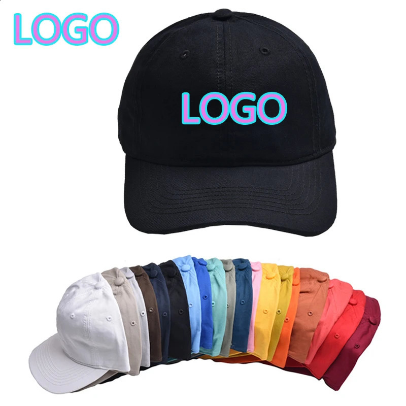 Custom Vintage Cotton Baseball Cap Outdoor Sport Women Adjustable Soft Top Dad Hats Hip Hop Men Trucker Hat 241226