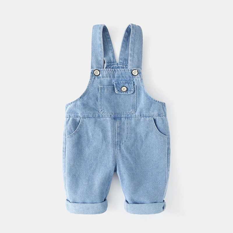 Milancel New Summer Kids Denim Over Girls Cute Casual Loose Fit Jeans 1-4T Childrens Coat Pants W241227
