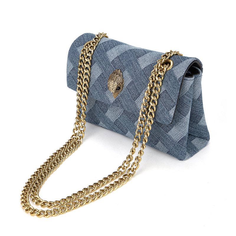Trend Fashion Women's Denim High Grade Chain Single Shoulder Crossbody Bag