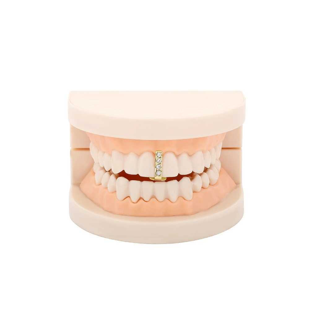 1pc Fashionable Teeth Cs Hollow Single/Double Vertical Teeth Cs Dental Grills Jewelry Unique Dental Accory for Women W241227