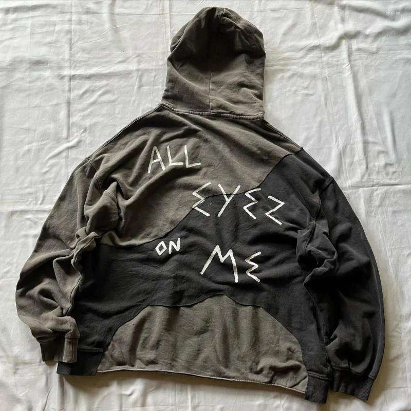 Harajuku Devil's Eye Embroidered for Men and Women, Loose Street Hip Hop Hoodie