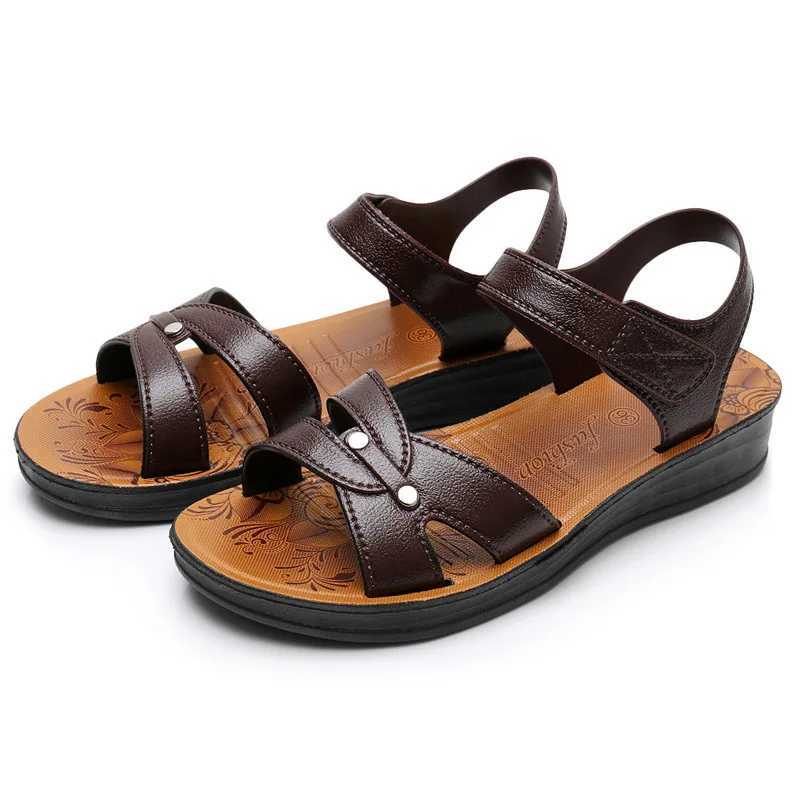 High Quality Womens Summer New Wedges Sandals Open Toe Flat Slip on Comfy Slippers Solid Color Soft Beach Sandals for Women Womens Sandals T241227