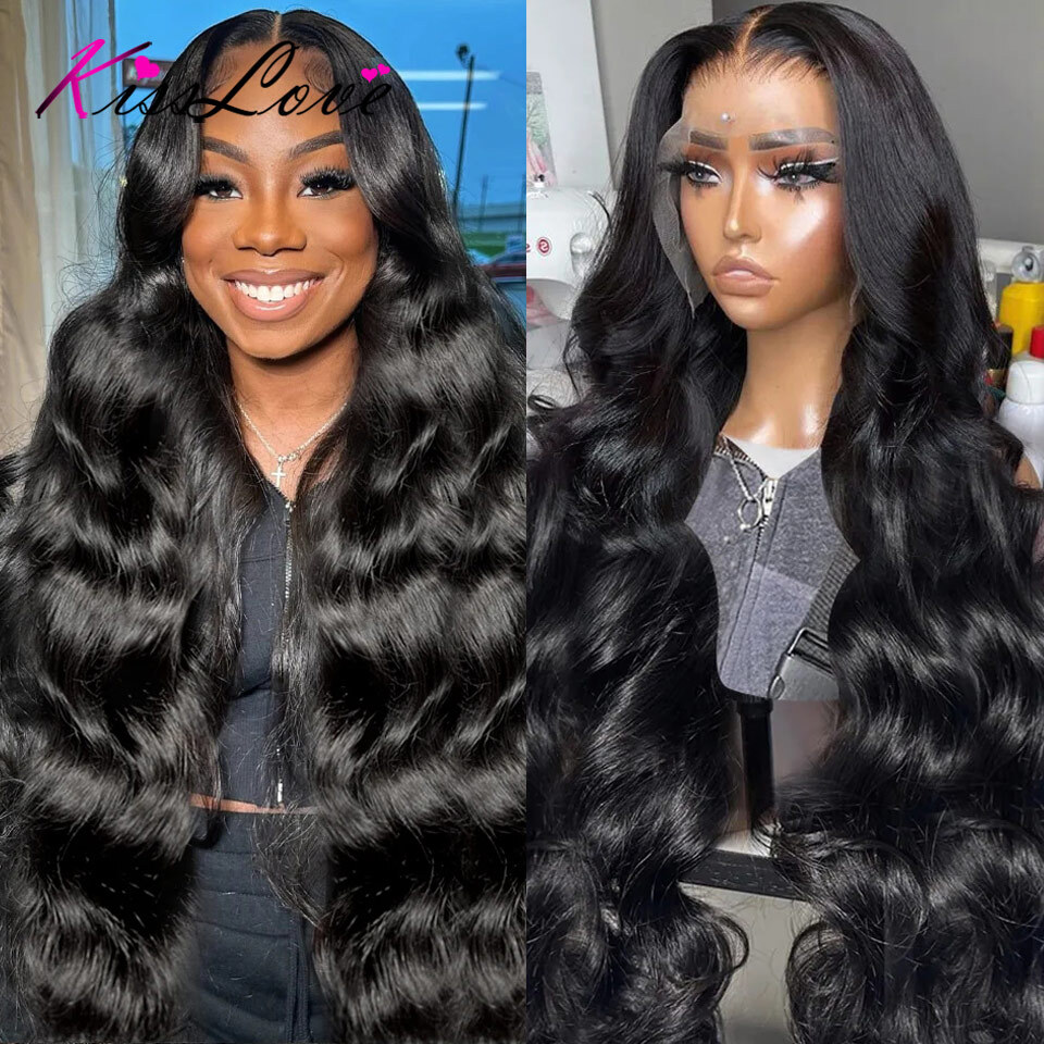 Kiss Love Body Wave 13X4/13X6 Front Pre Plucked 5X5 HD Closure Wigs 360 Human Hair Lace Frontal Wig