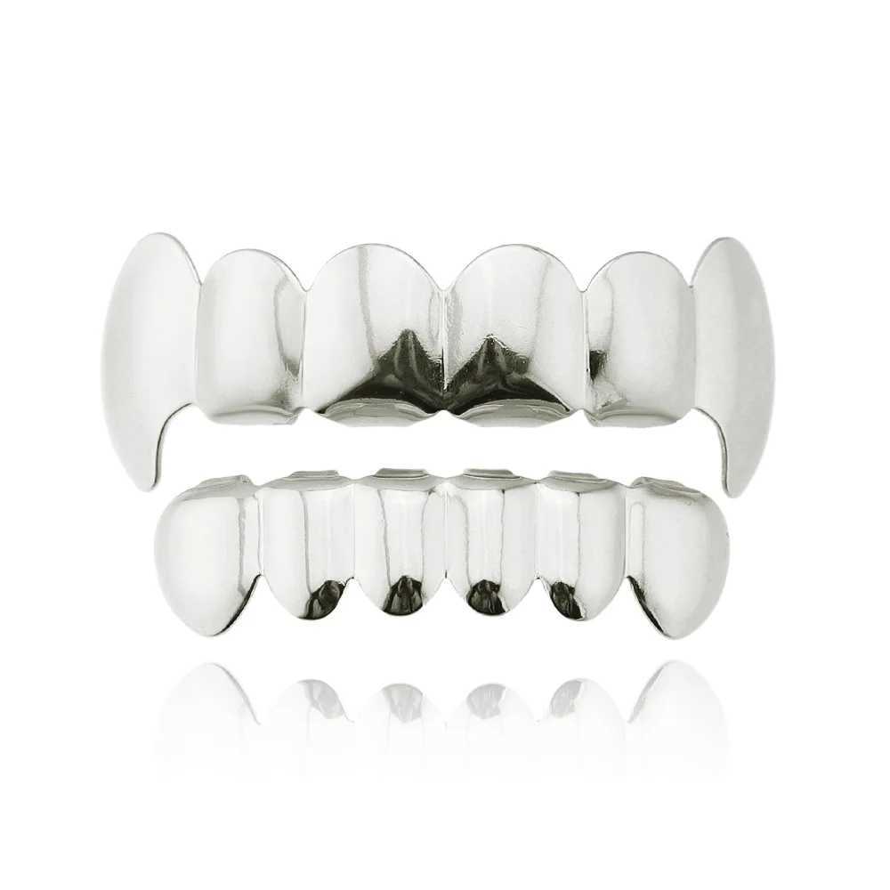 1set Hip Hop Black Color Teeth Grillz Plated Dental Grills Rock Tooth Grillz Cs Crystal Teeth Cs Halloween Vampire Cosplay W241227