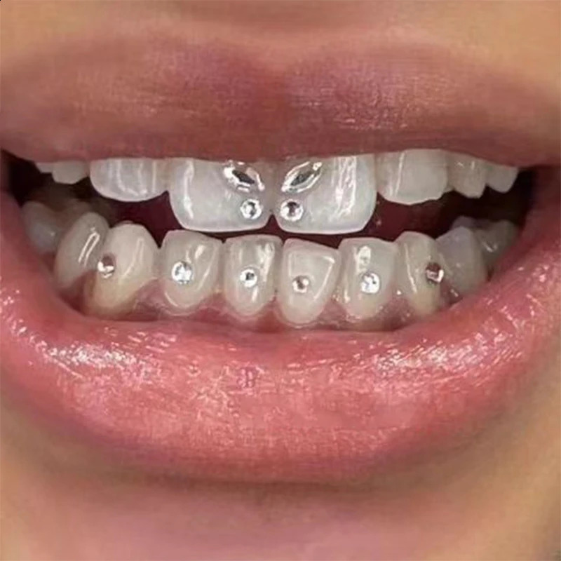 10Pcs Diamond Bur Dental Material Teeth Decor Denture Acrylic Crystal Ornament Oral Hygiene Tooth Decoration 241225