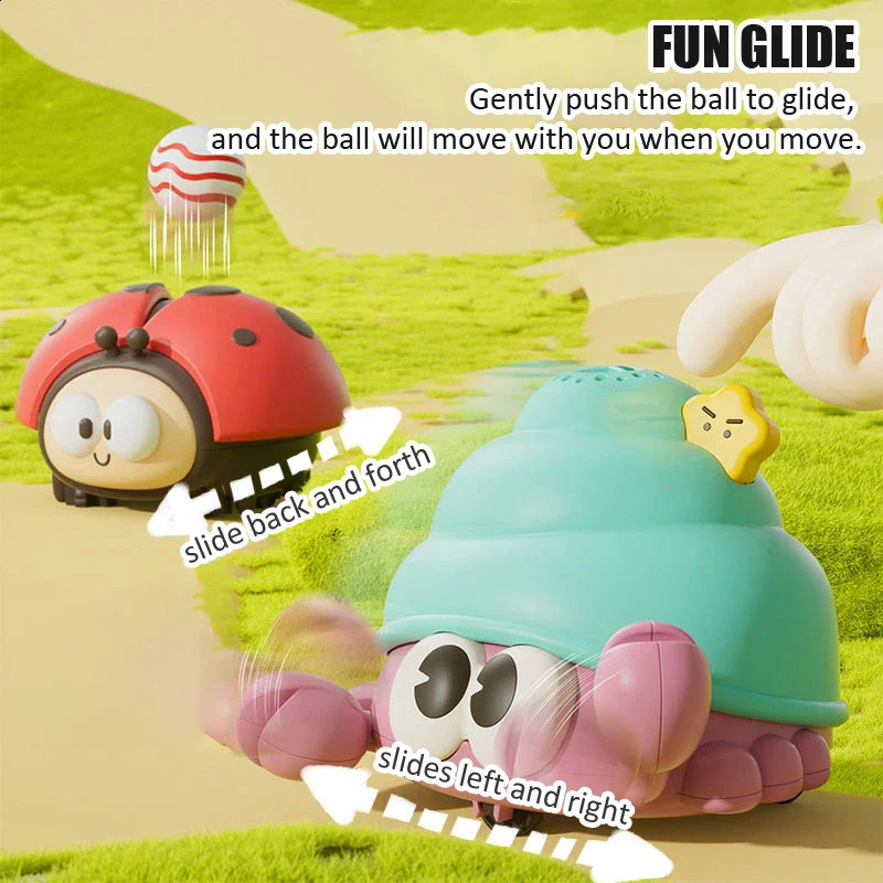 Ladybug Floating Ball Children Puzzle Toy Baby Early Education Focus Training Game Boys Girls 1-3 Year Old Crab Cute Animals Toy 241226