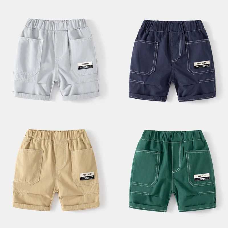 2024 summer baby boy cut shorts childrens shorts baby casual shorts childrens fashionable and cute beach pants Trouser 2-7 years W241227