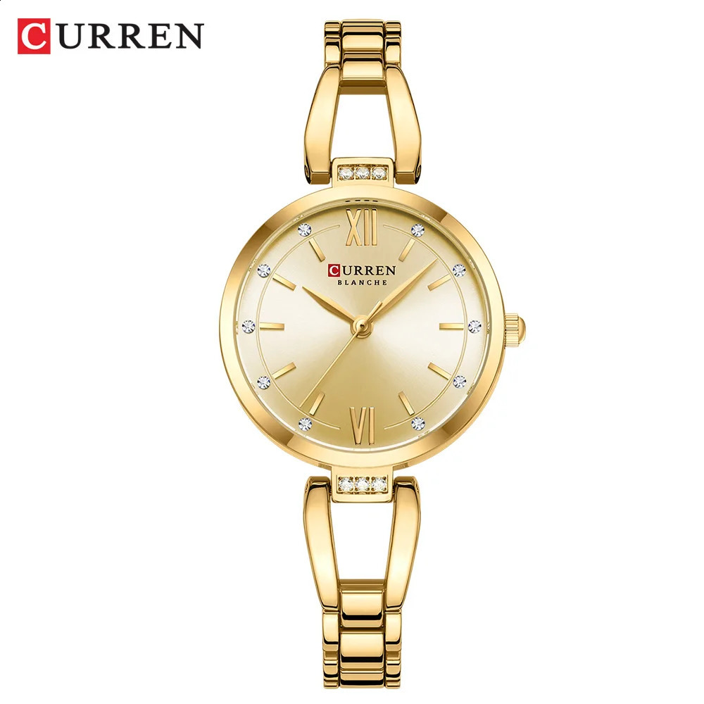 CURREN Womens Watches Elegant Fashion Original Quartz Watch for Laides Waterproof Stainless Steel Simple Daily Wear 241225