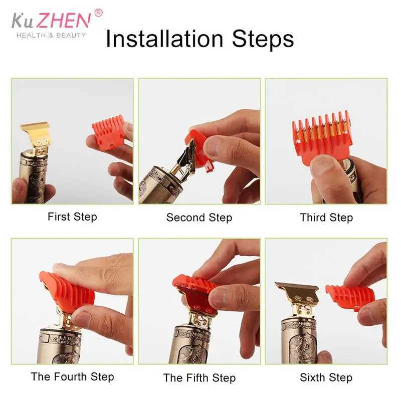 For T9 Hair Clipper Guards Guide Combs Trimmer Cutting Guides Styling Tools Attachment Compatible 1.5mm 2mm 3mm 4mm 6mm 9mm W241227