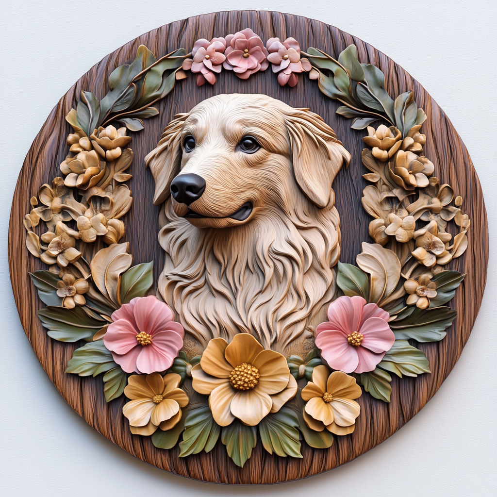 Custom Australian Shepherd Pet Ornaments - Circular Aluminum Decorative Paintings | Personalized Pet Souvenir Tombstones