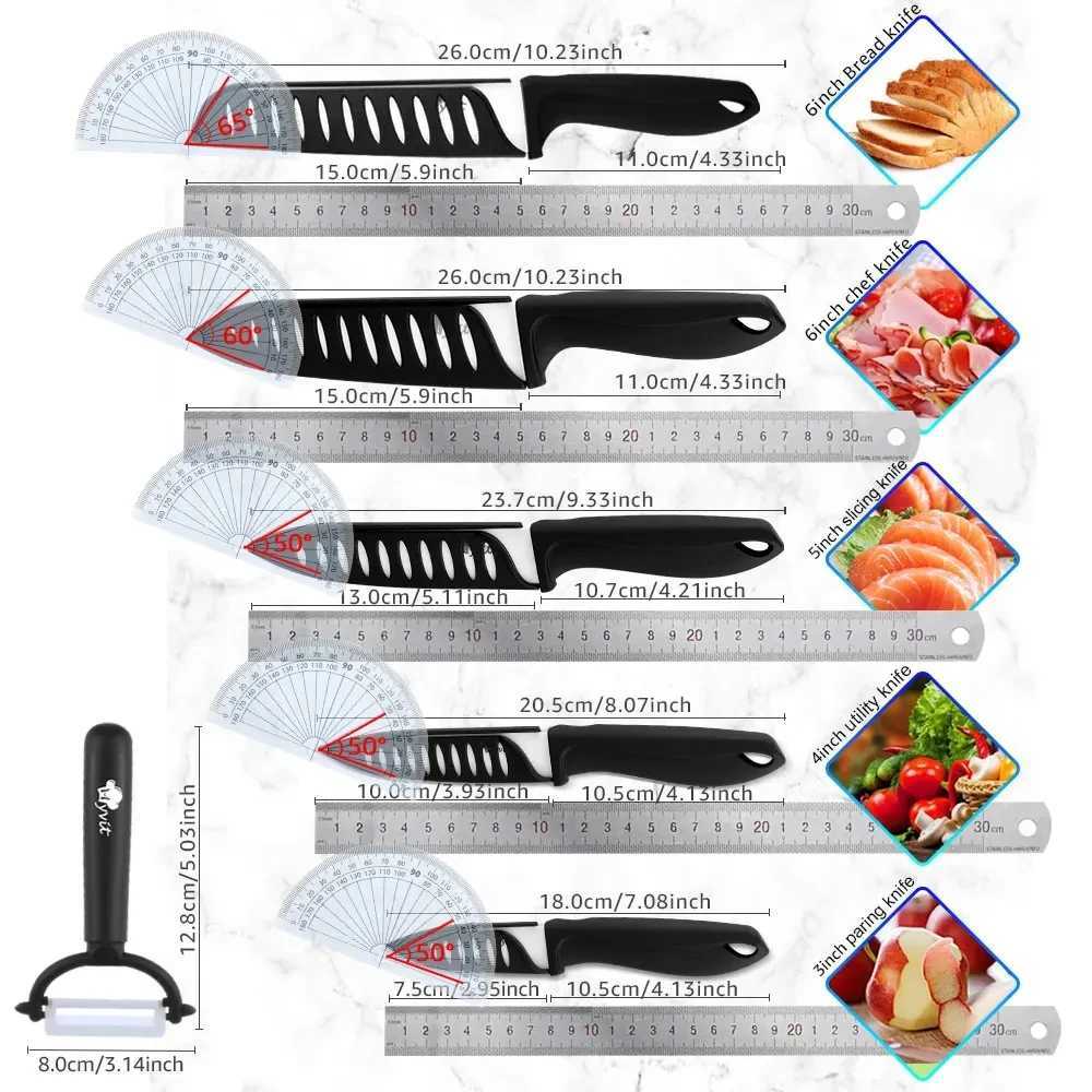 Ceramic Knife Set 3 4 5 6 inches Chef Practical Slr Polishing Ceramic Knife Kitchen Knife Zirconia Blade Cooking Knife Y241227