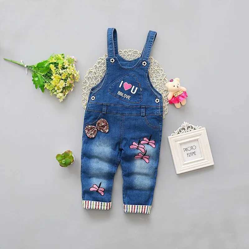 IENENS baby denim covers Dungarees childrens baby pants childrens jeans jumpsuit clothing Trousers W241227